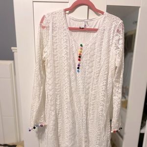 White crochet dress
